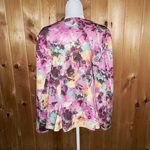 I.N.C. Pastel floral full zip dress jacket size 2X - Picture 5 of 8